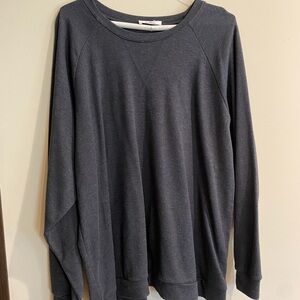 Zenana Outfitters Womens Charcoal Crewneck Sweater